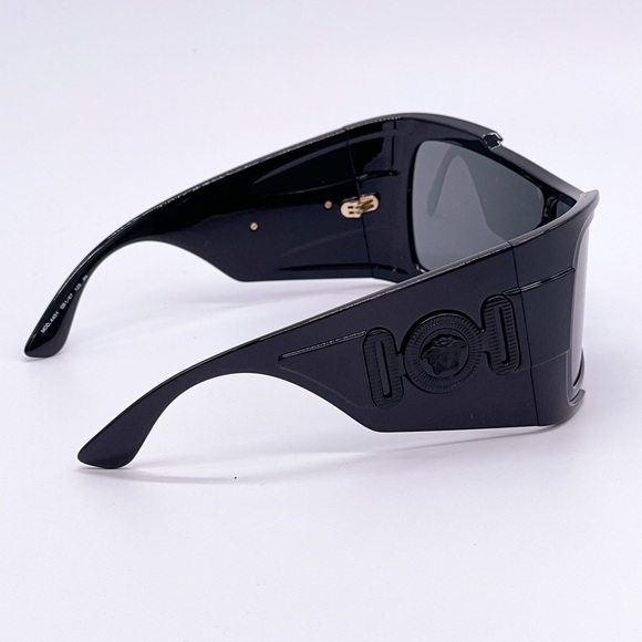 NEW VE4451 GB1/87 BLACK VERSACE SHIELD SUNGLASSES VERSACE MOD 4451 GB1/87 - Picture 8 of 12